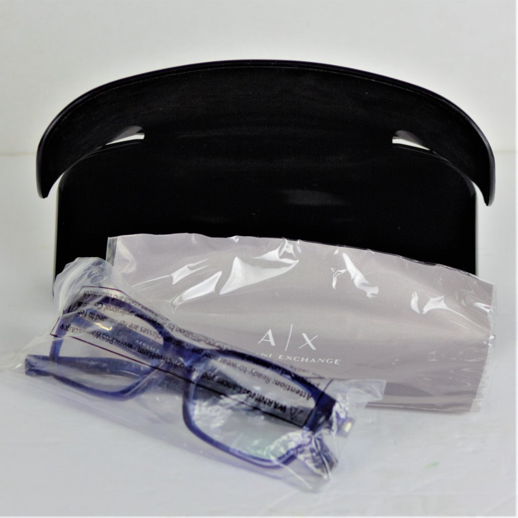Armani Exchange Men Ax3007 Blue Eyeglasses & Case
